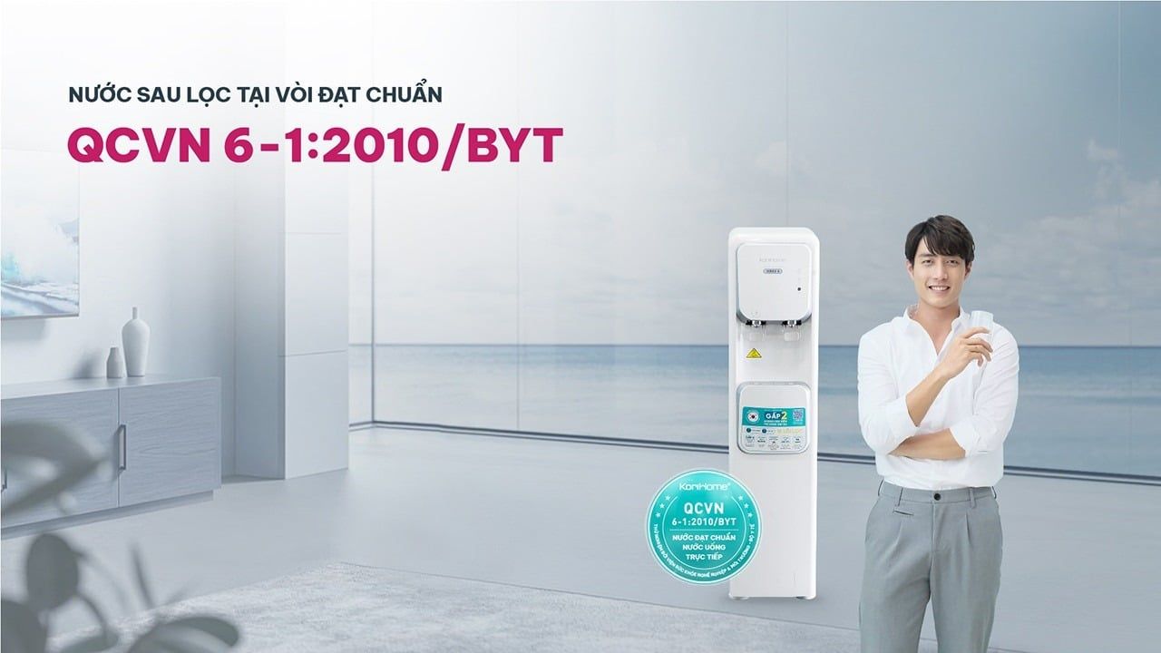 Máy lọc nước RO Korihome WPK-966 đạt chuẩn uống trực tiếp QCVN 6-1:2010/BYT