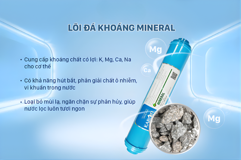 Lõi khoáng đá Mineral bổ sung các khoáng chất quan trọng