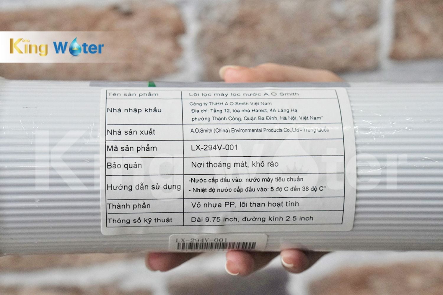 Lõi GAC hấp thụ hiệu quả các chất gây hại trong nước