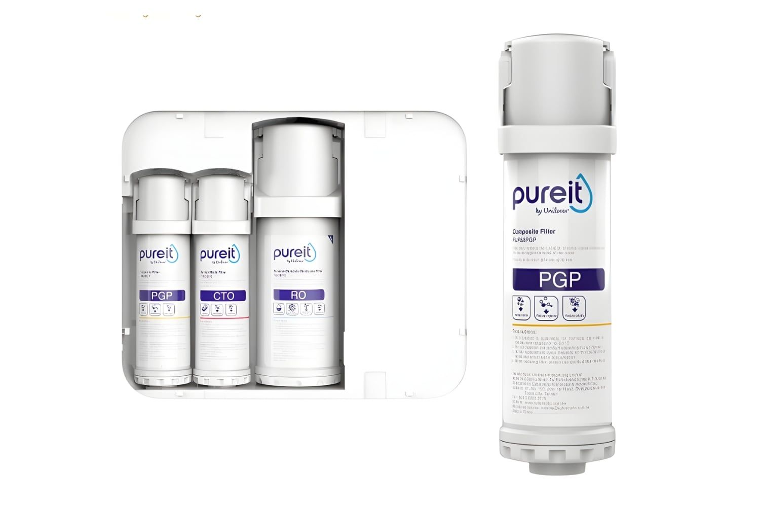 Lõi lọc PGP máy Pureit UR5640: Loại bỏ cặn bẩn, bùn đất, rỉ sét, tạp chất lơ lửng và clo dư