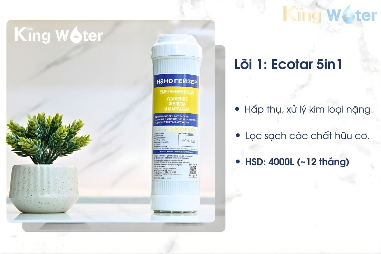 Lõi lọc số 1 Geyser Ecotar 4: Ecotar A Bio 5 in 1