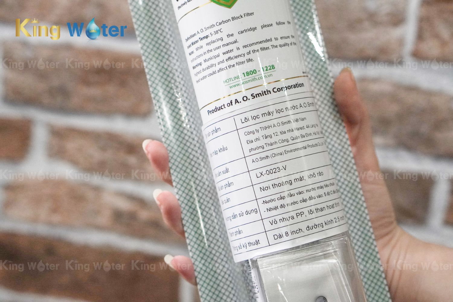 Thông số kỹ thuật của lõi AOSmith Carbon Block