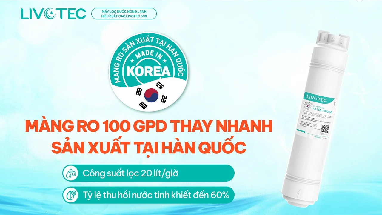 Màng lọc PR 100 GPD sản xuất tại Hàn Quốc
