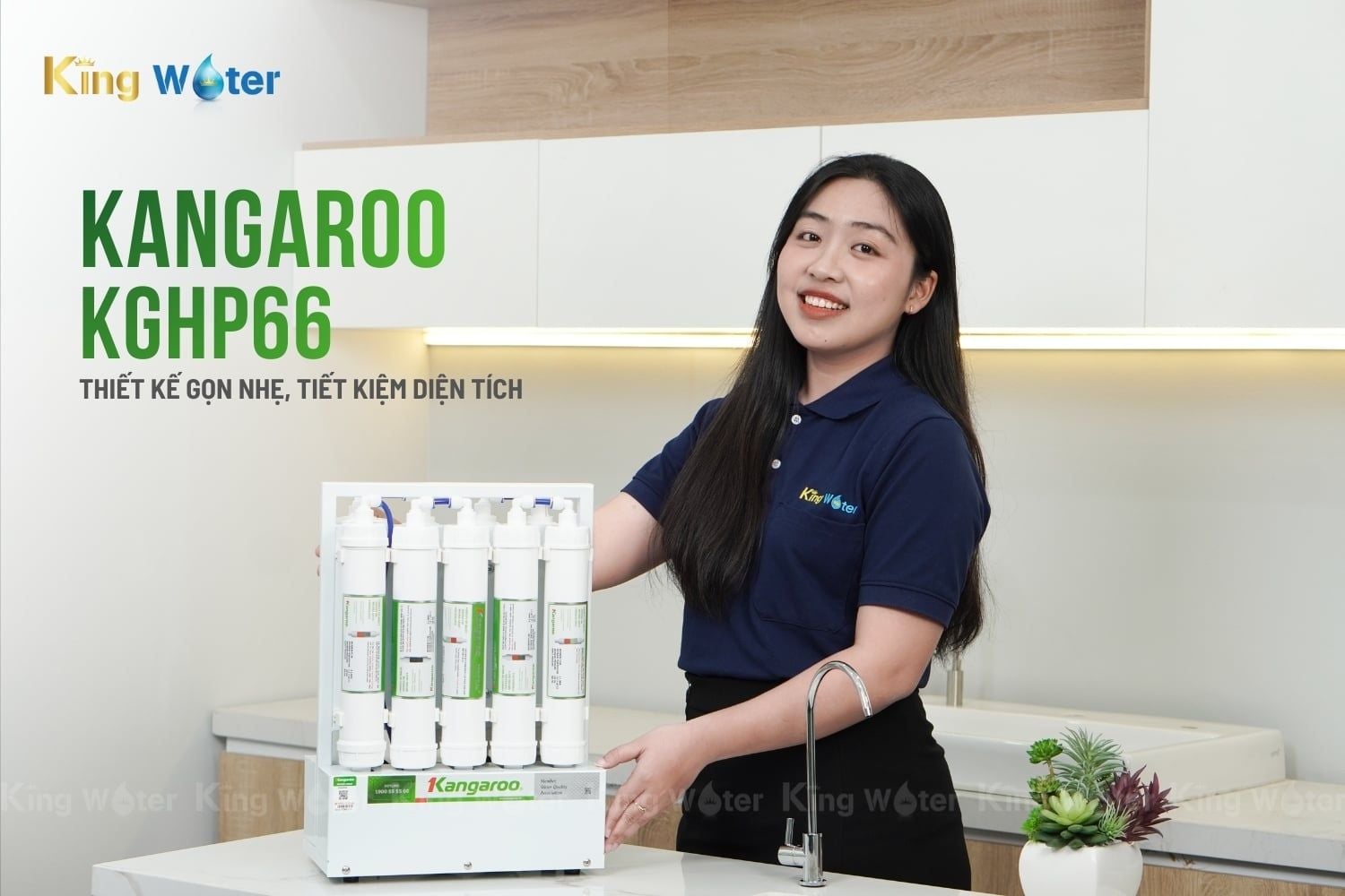 Máy Kangaroo KGHP66 sở hữu thiết kế gọn nhẹ, tiết kiệm diện tích