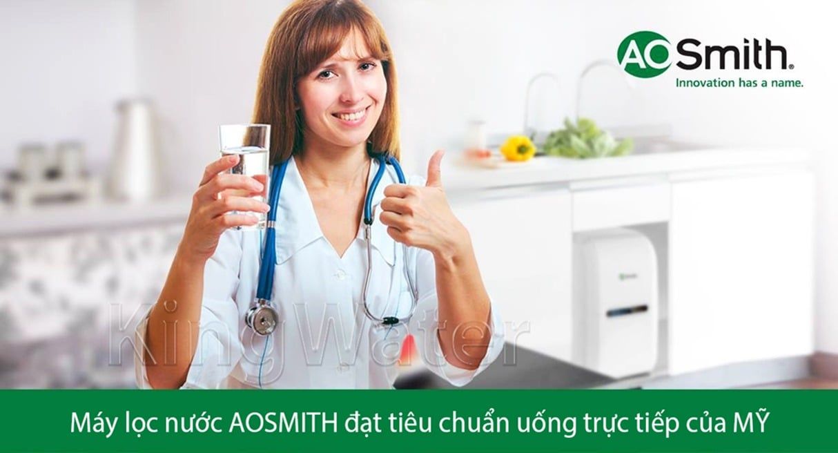 Máy lọc nước AO Smith A2 đạt tiêu chuẩn nguồn nước có thể uống trực tiếp