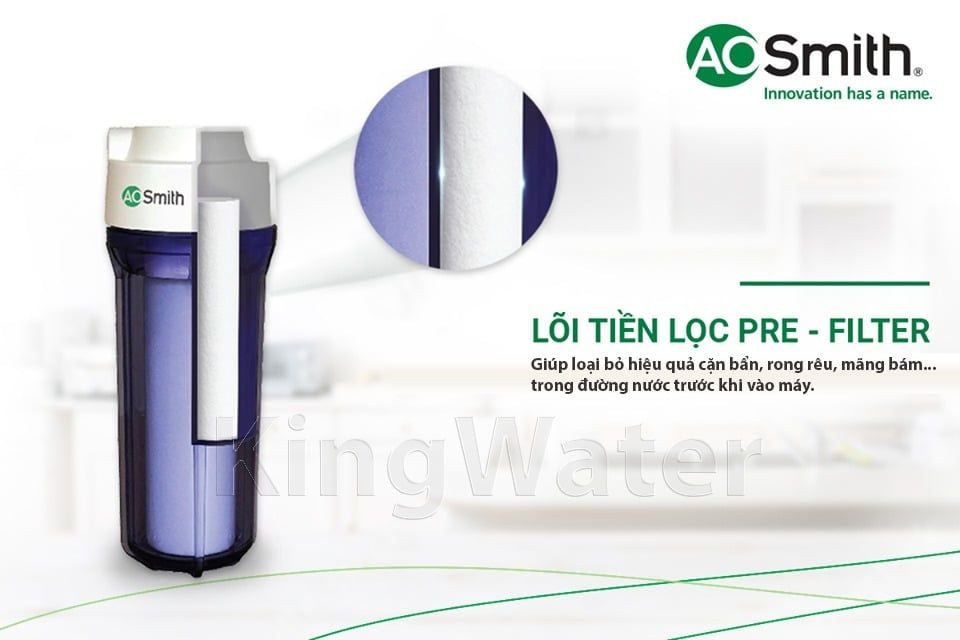Model A2 được trang bị thêm bộ tiền lọc PRE - FILTER giúp xử lý cặn bẩn