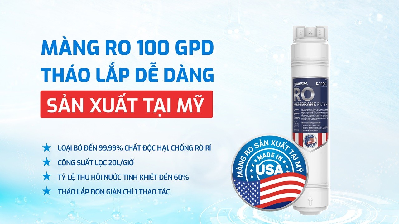 Máy lọc nước Hydro-Ion kiềm KAE-S695 trang bị màng RO sản xuất tại Mỹ