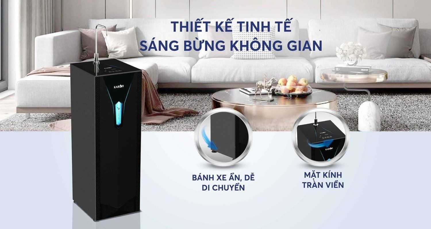Nâng tầm không gian sống với thiết kế hiện đại, sang trọng của máy lọc nước Karofi KAE-S65
