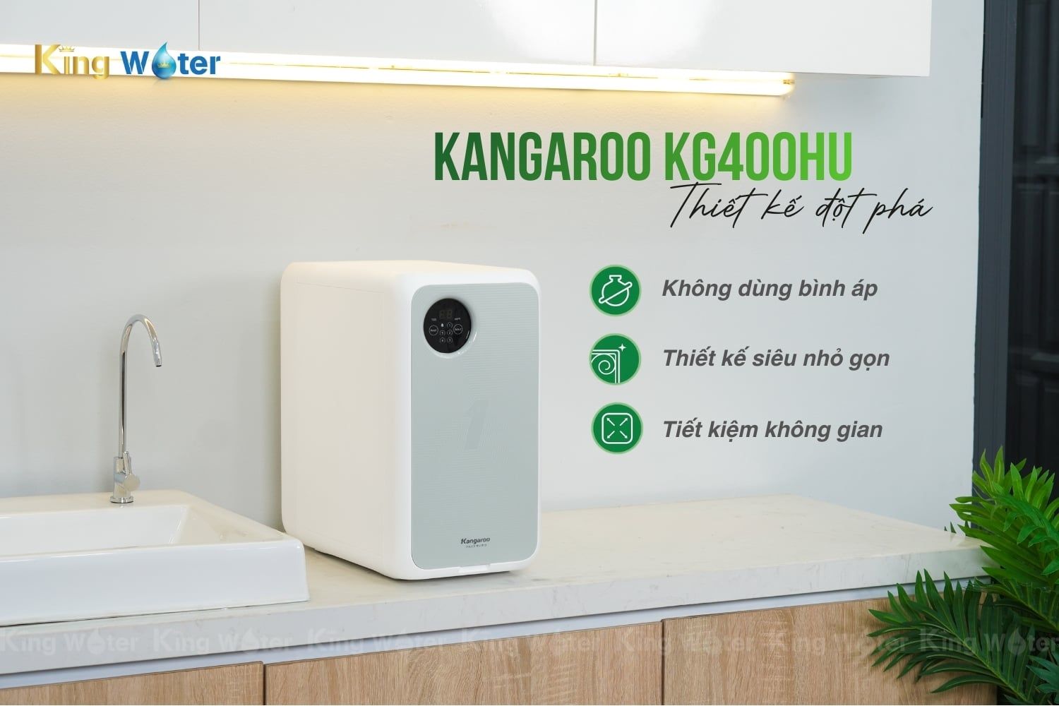 Máy lọc nước Kangaroo KG400HU thiết kế siêu mỏng - siêu hiện đại