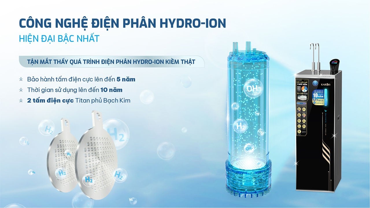Công nghệ Điện phân ion kiềm tốt cho sức khoẻ