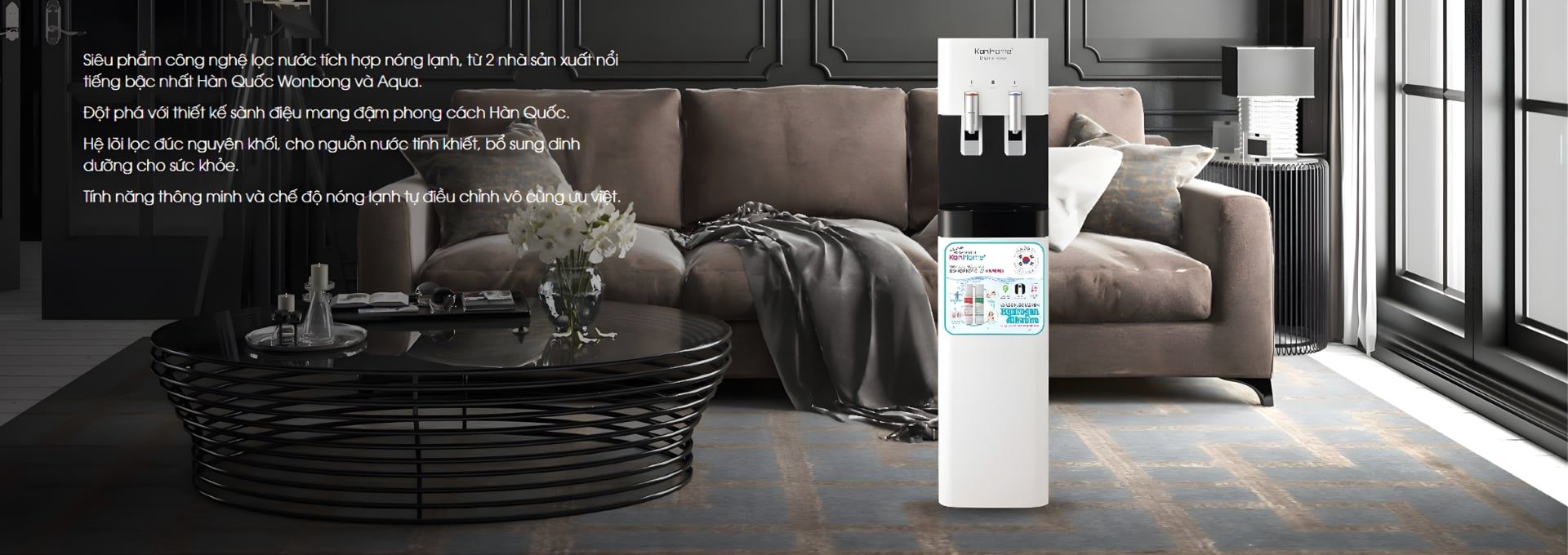 Máy lọc nước Korihome WPK-908 là dòng máy lọc nước nóng lạnh cao cấp