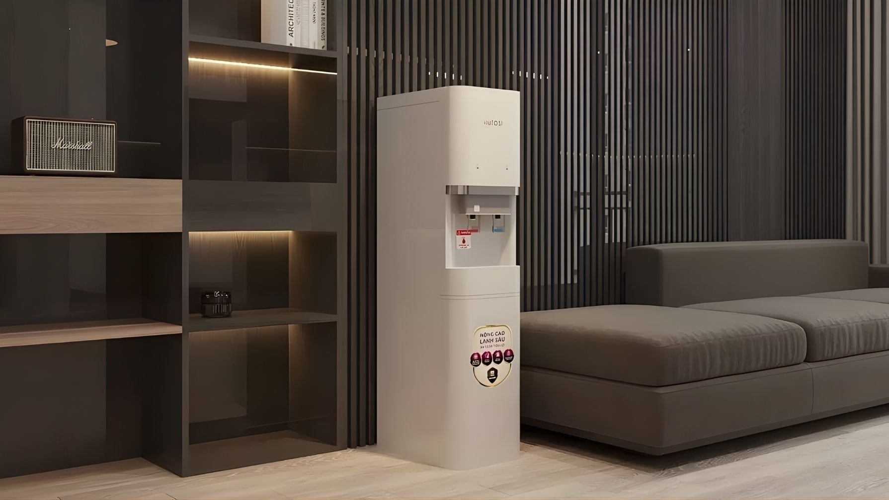 Cây nước nóng lạnh Mutosi - Cơ chế hút bình và úp bình tiện dụng