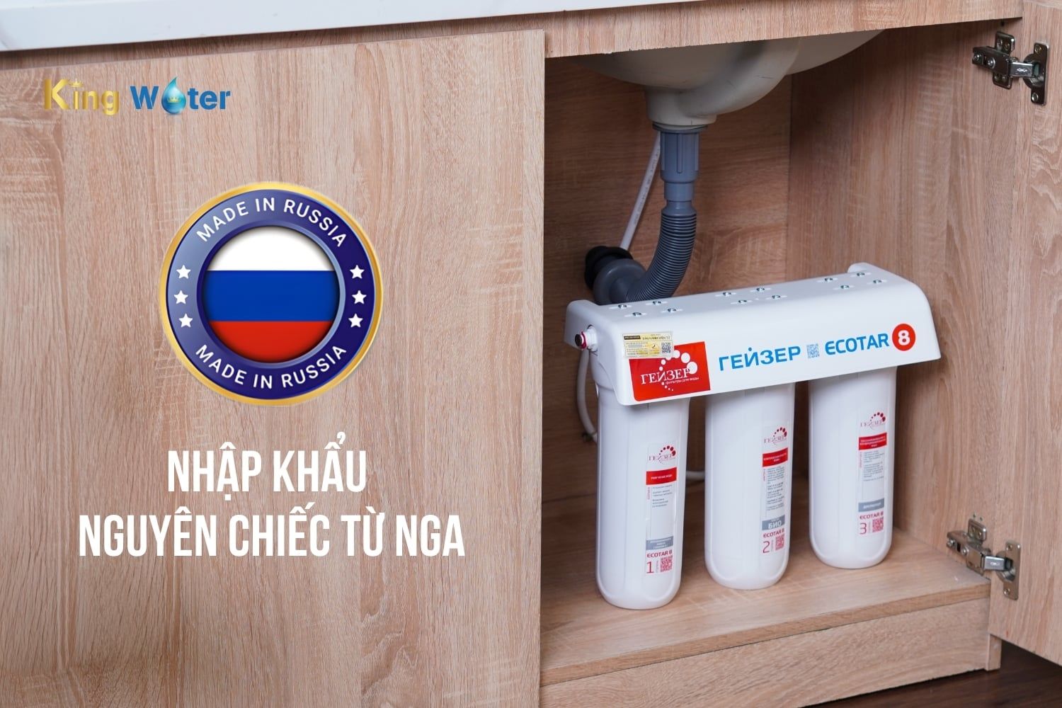 Máy lọc nước Nano Geyser Ecotar 8 nhập khẩu nguyên chiếc từ Nga