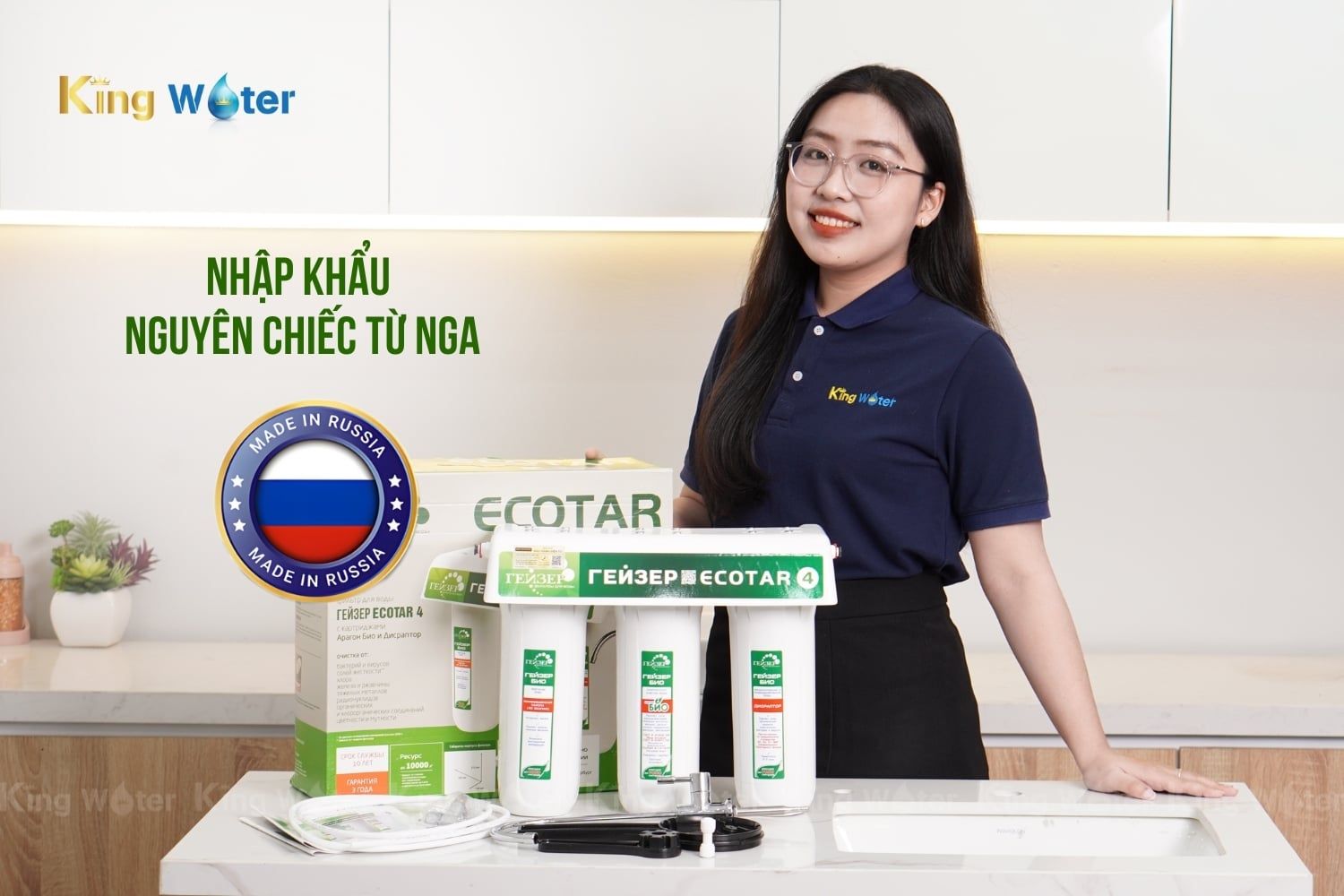 Máy lọc nước Nano Geyser Ecotar nhập khẩu nguyên chiếc từ Nga