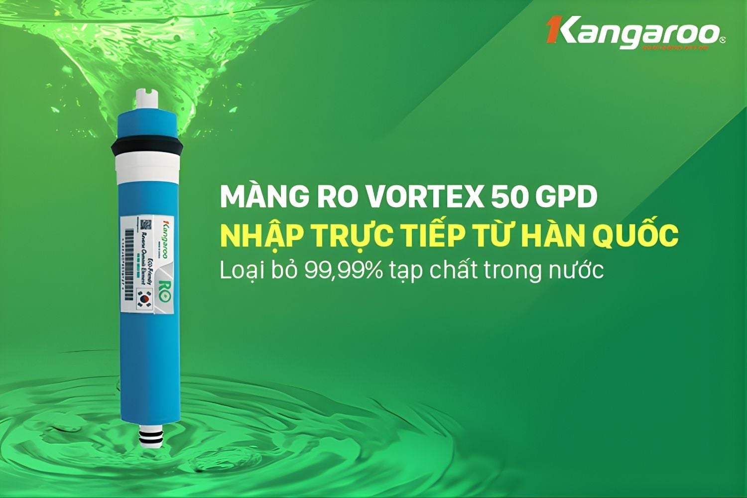 Màng lọc RO Vortex giúp giảm đóng cặn bề mặt màng