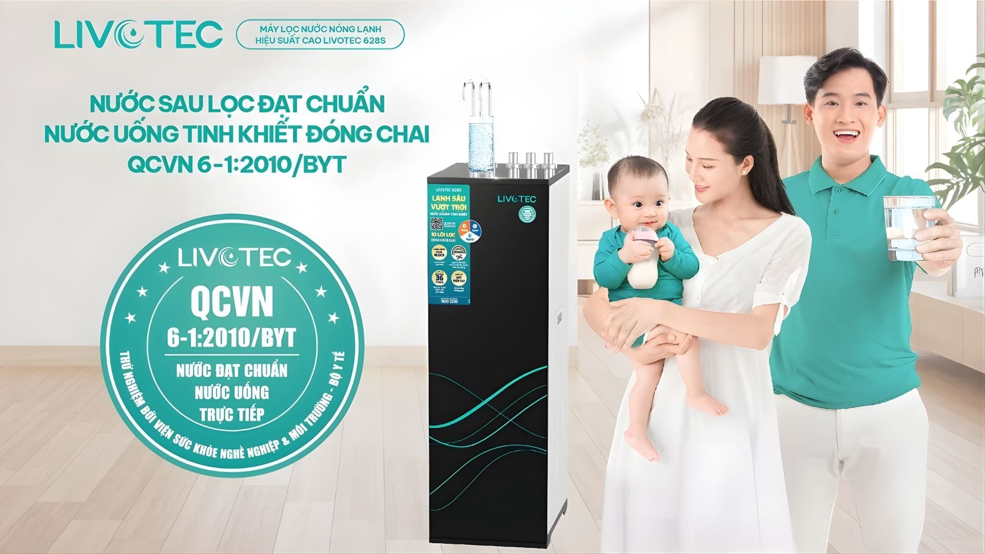 Livotec 628S đạt Chứng nhận chuẩn tinh khiết đóng chai của BYT