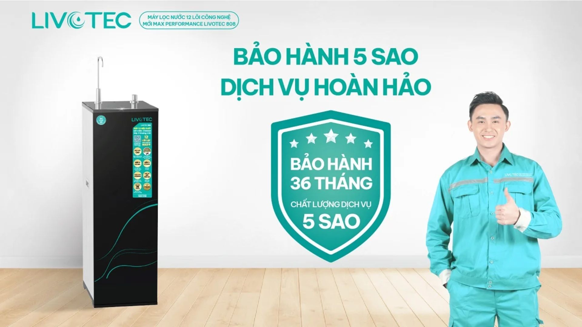 Bảo hành 3 năm chính hãng từ Karofi Livotec, an tâm sử dụng
