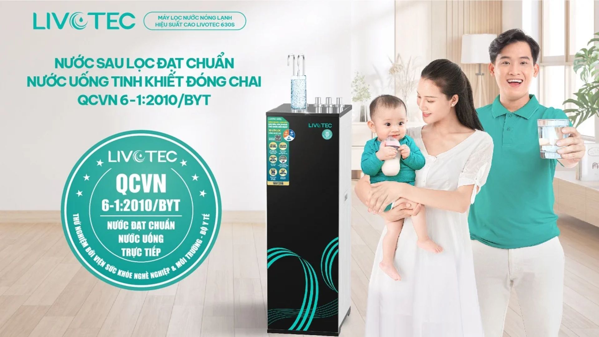 Đạt chuẩn nước uống tinh khiết đóng chai QCVN 6-1:2010/BYT