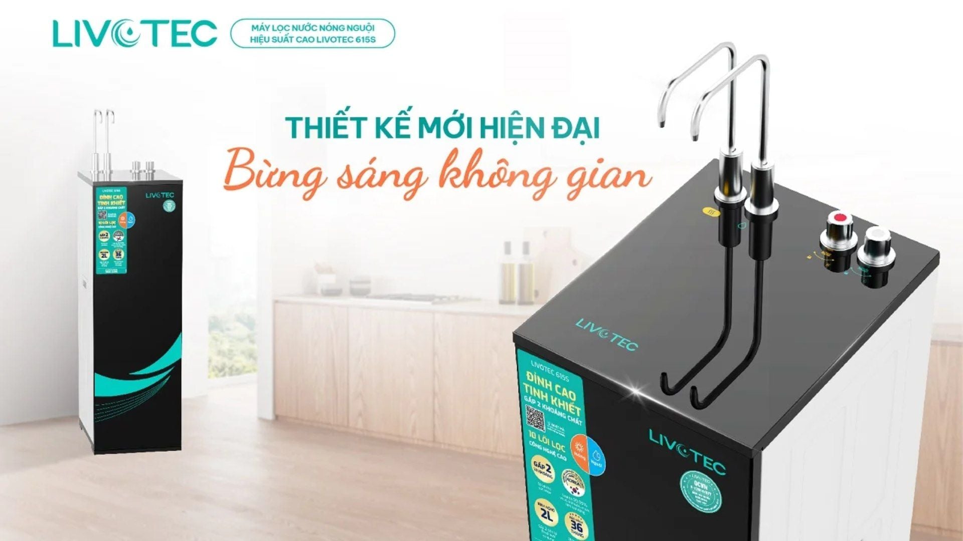 Livotec 615S thiết kế tủ đứng hiện đại, bừng sáng không gian