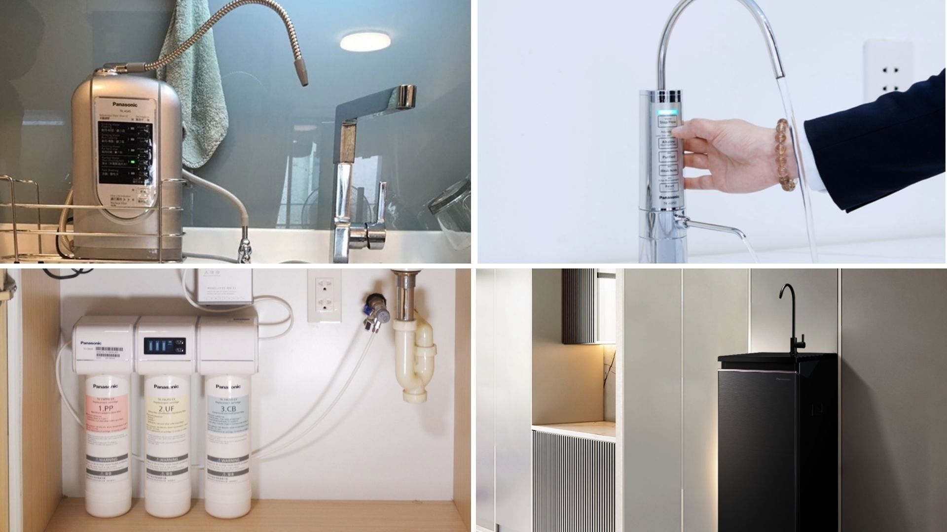 Máy lọc nước Panasonic có thiết kế đa dạng, phù hợp nhiều không gian