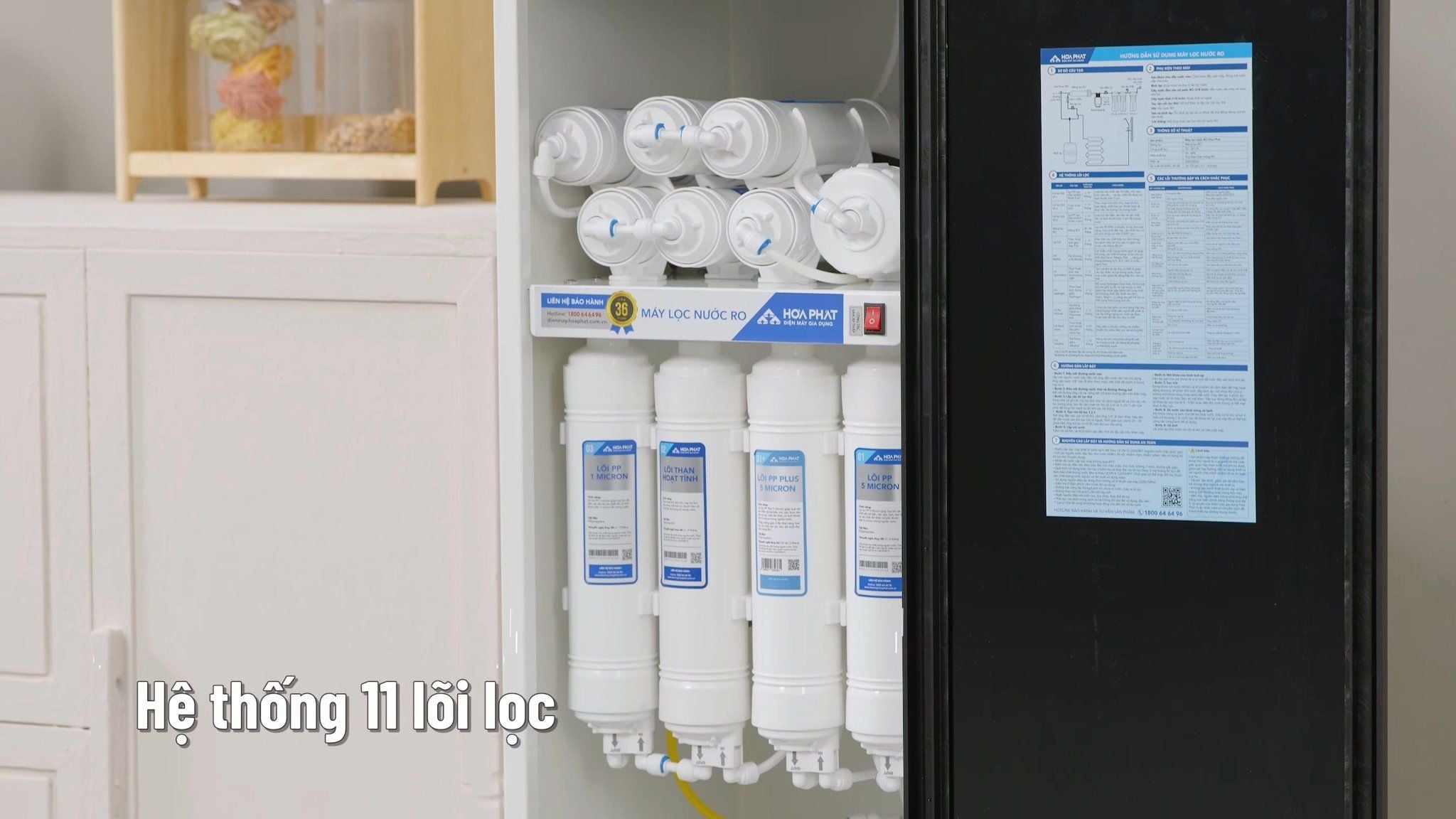 Máy lọc nước RO Hòa Phát HPR526 trang bị 4 lõi lọc thô