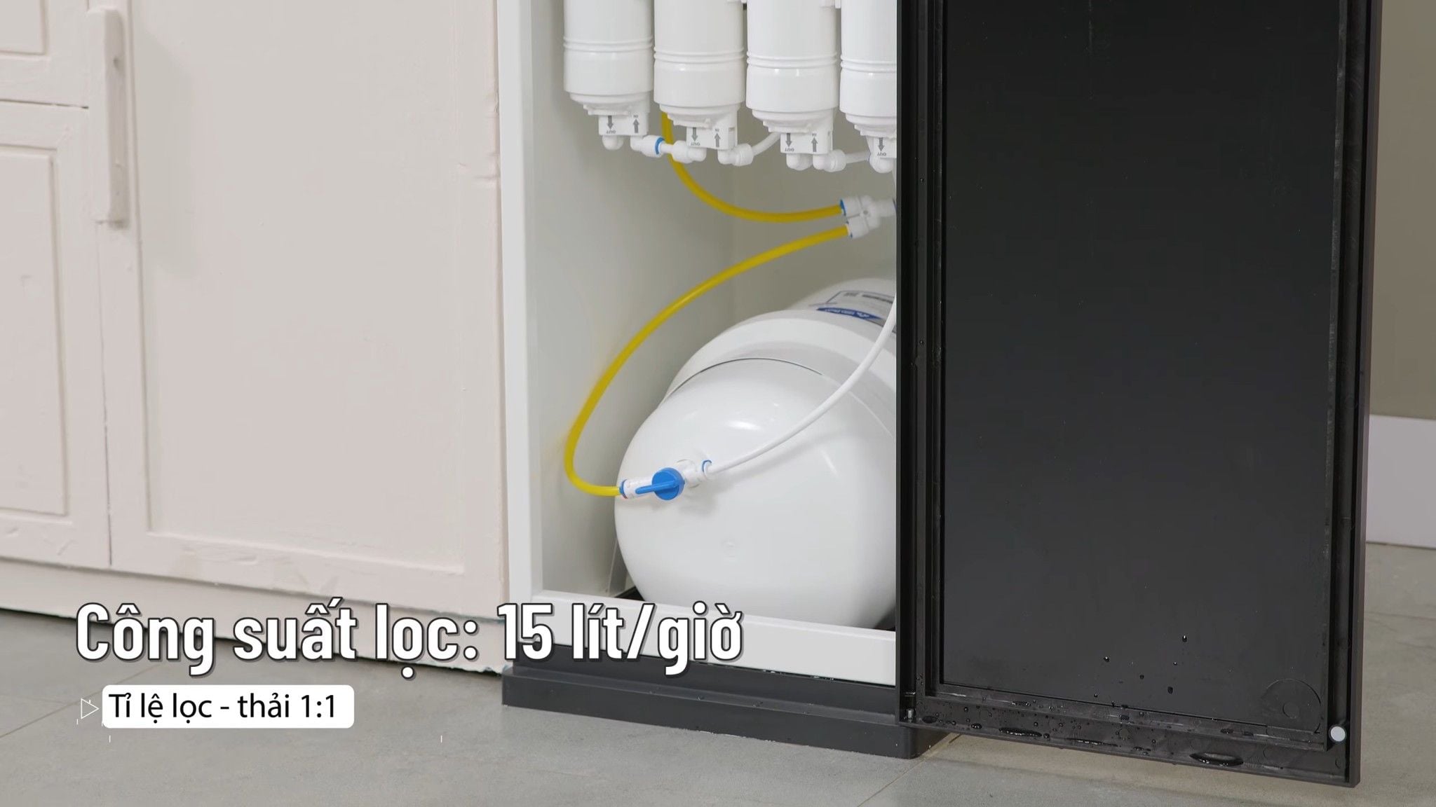 Công suất lọc mạnh mẽ, dung tích bình chứa lớn