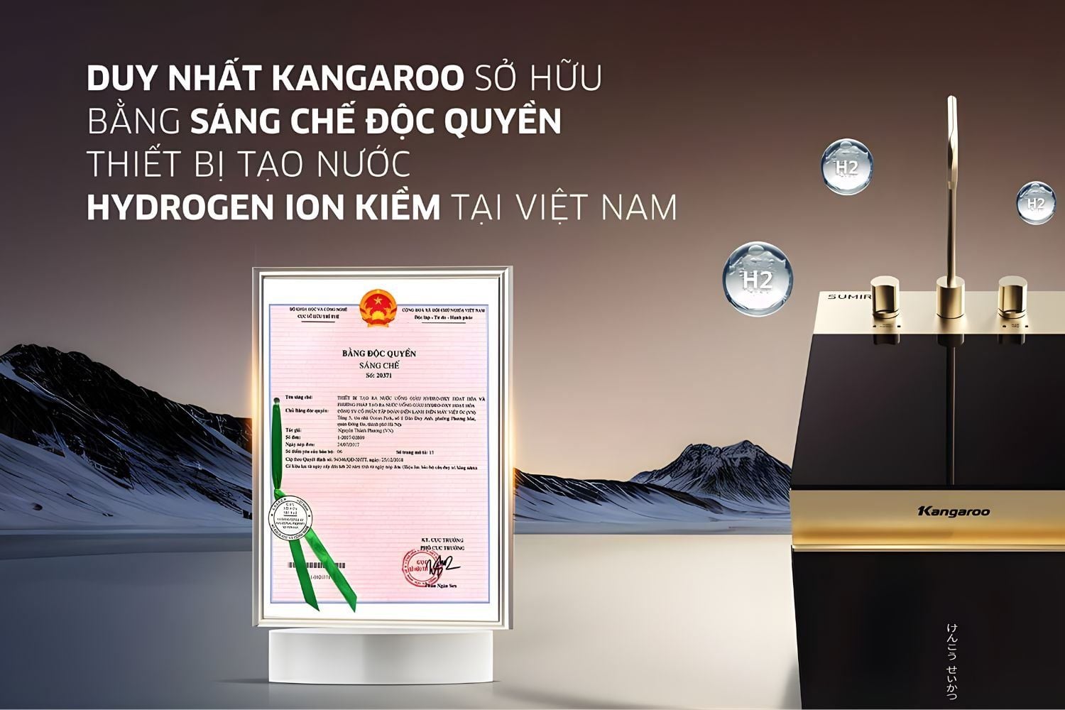 Công nghệ tạo nước Hydrogen hoạt tính độc quyền tại Việt Nam