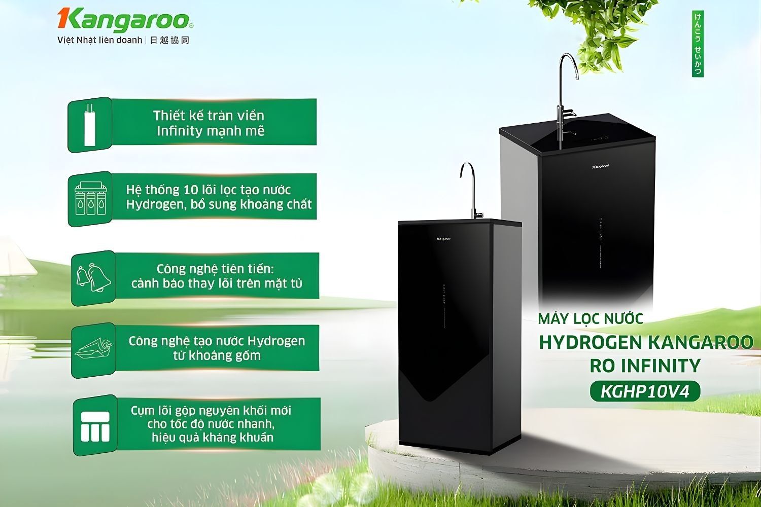 Thiết kế mặt kính tràn viền sang trọng và hiện đại