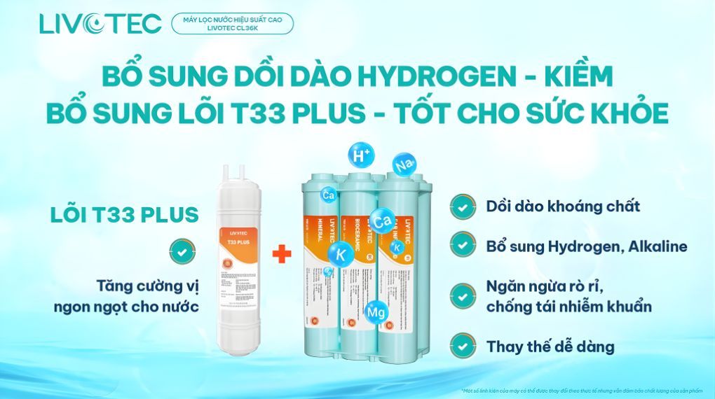 Hệ 6 lõi lọc chức năng mang đến nguồn nước tinh khiết, giàu năng lượng