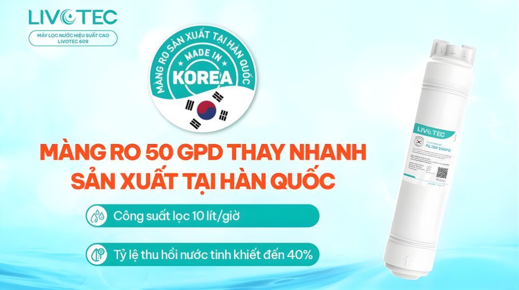 Màng lọc RO Hàn Quốc - Giải pháp lọc tinh khiết tối ưu