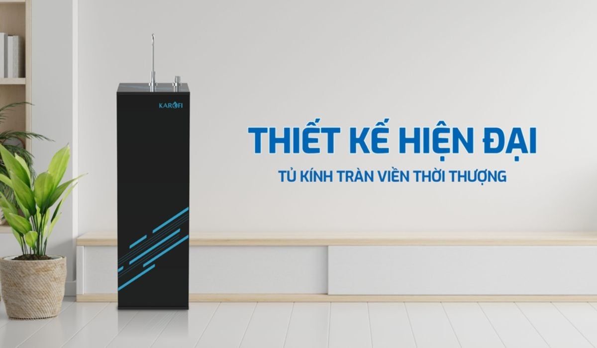 Máy lọc nước RO Karofi KAQ-D20 sở hữu thiết kế hiện đại
