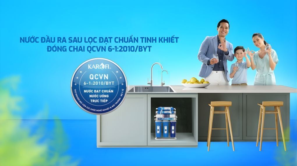 Nguồn nước sau lọc đạt chuẩn uống trực tiếp