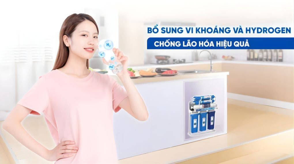 Nước sau lọc chứa hàm lượng Hydrogen dồi dào