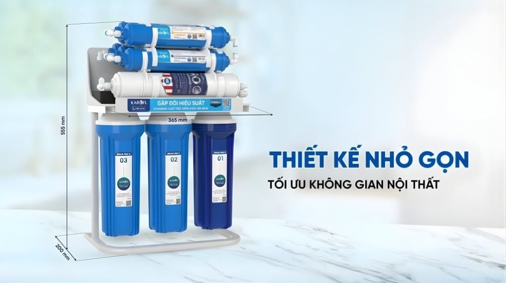Karofi KHY-TN99 thiết kế để gầm, không vỏ tủ giúp tối ưu không gian