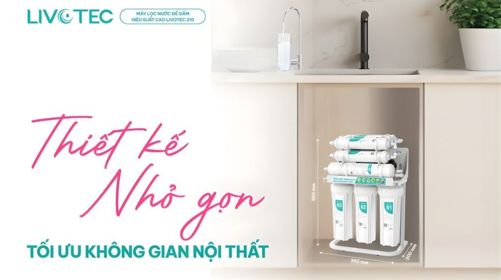 Thiết kế nhỏ gọn, vị trí đặt tại gầm các căn bếp có diện tích khiêm tốn