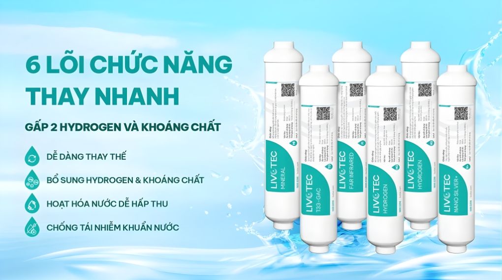 6 lõi chức năng thay nhanh, bổ sung khoáng chất tốt cho sức khỏe