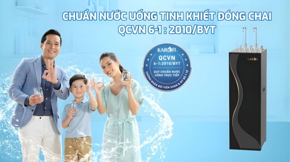 Nguồn nước sau lọc đạt chuẩn nước uống tinh khiết đóng chai QCVN 6-1:2010 BYT