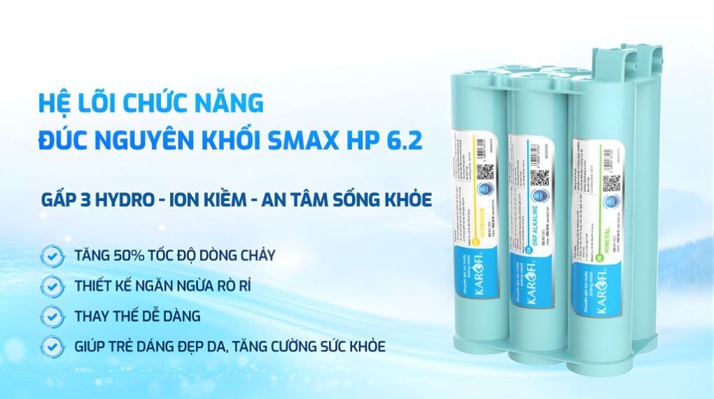 Hệ lõi chức năng Smax HP 6.2 đúc nguyên khối chống rò rỉ
