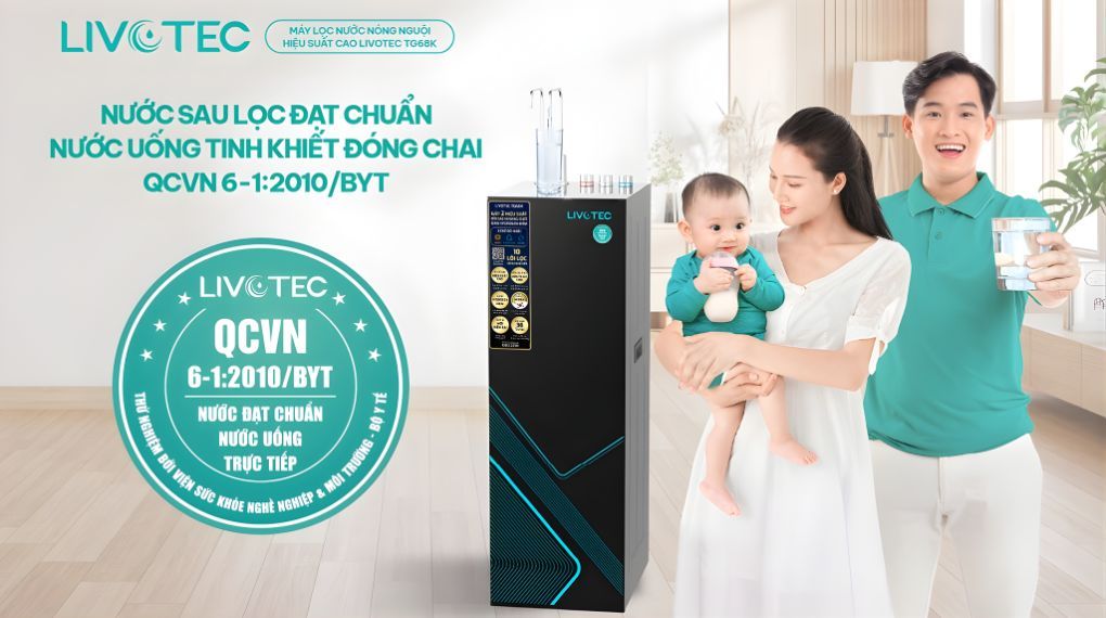Nước sau lọc an toàn tuyệt đối cho sức khỏe