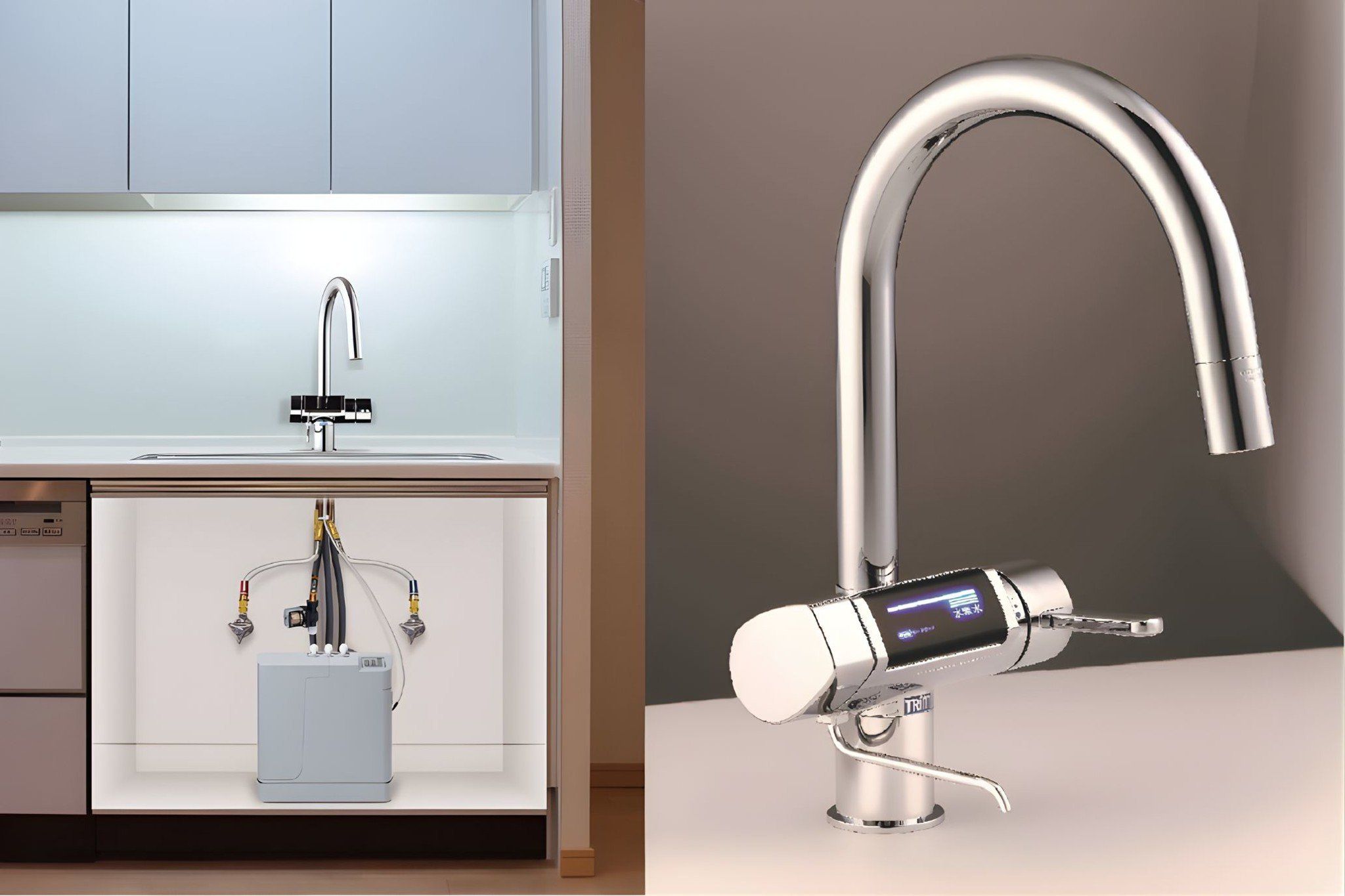 Máy Trim iON Gracia tích hợp vòi cảm ứng riêng biệt