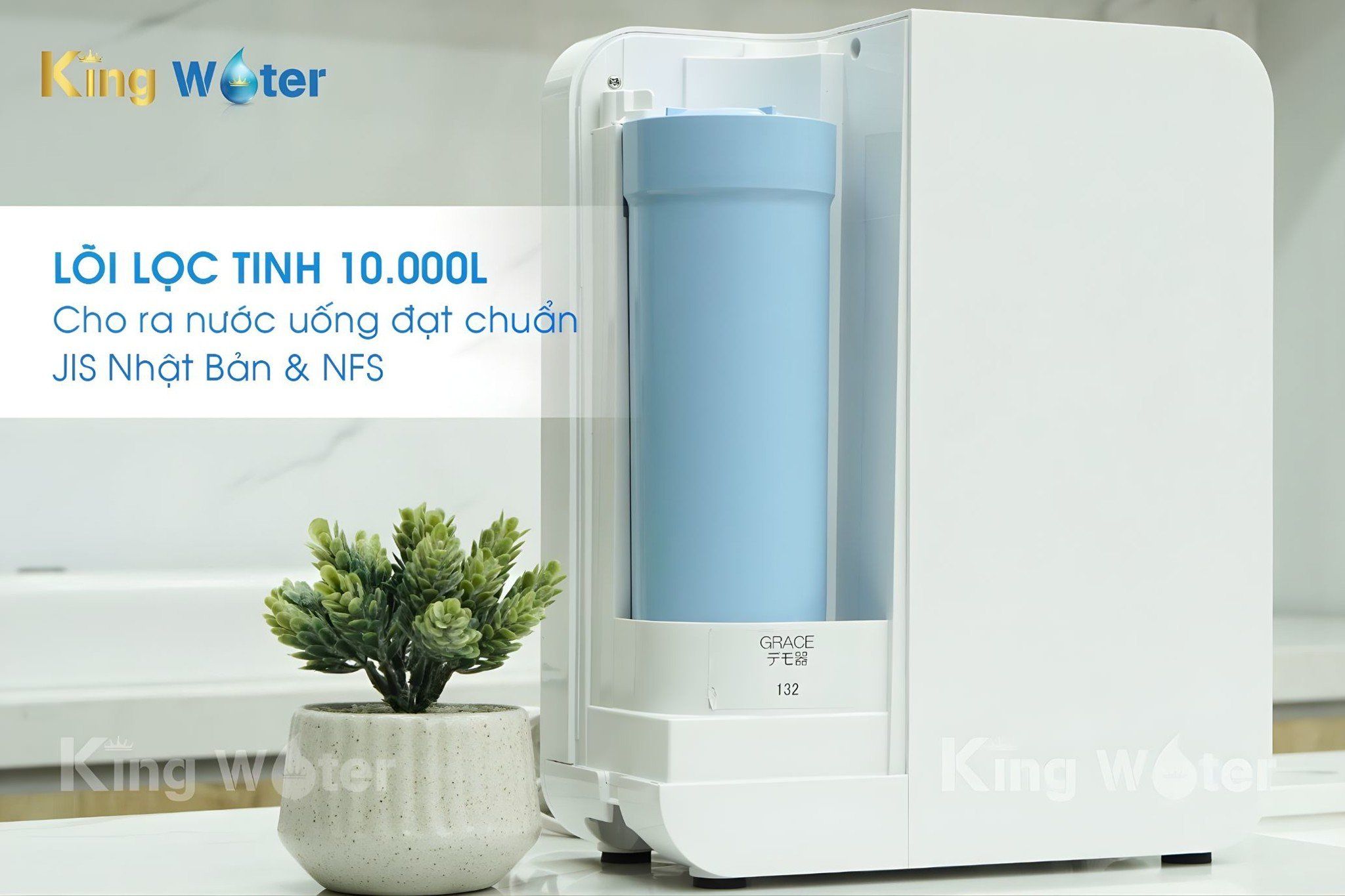 Lõi lọc tinh cho ra nước uống đạt tiêu chuẩn JIS Nhật Bản