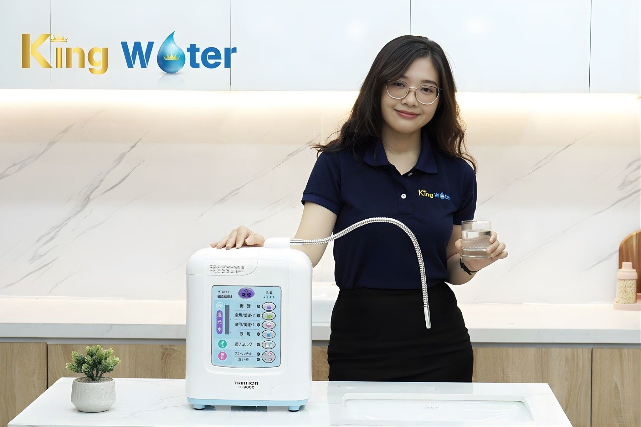 Máy lọc nước Trim iON TI 9000  tích hợp vòi nước xoay linh hoạt 360 độ