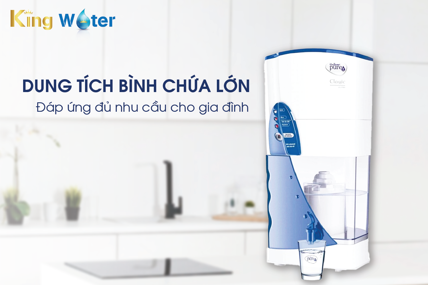 Dung tích bình chứa lớn – Pureit Classic