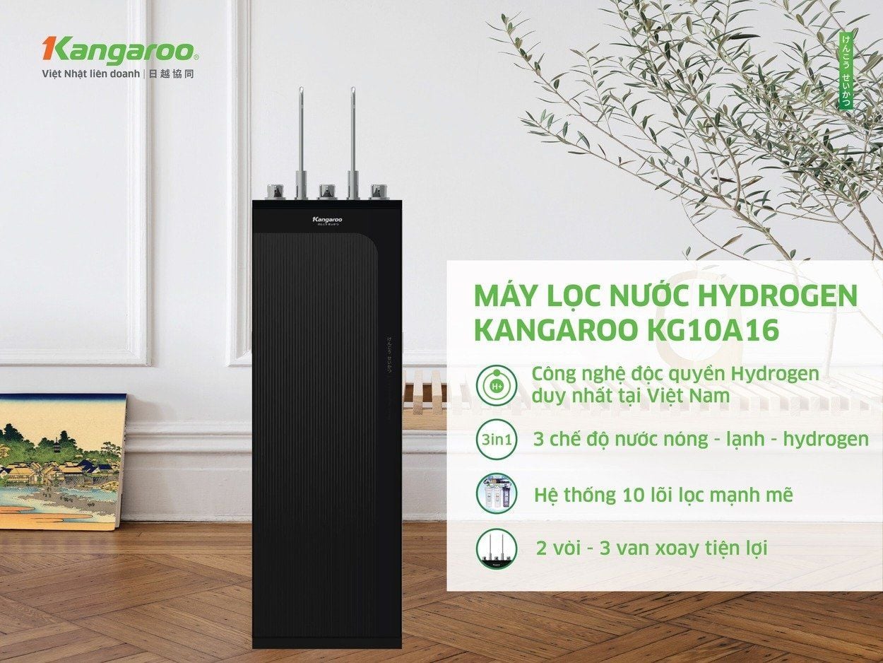 Nâng cấp chất lượng cuộc sống với máy lọc nước Hydrogen Kangaroo KG10A16