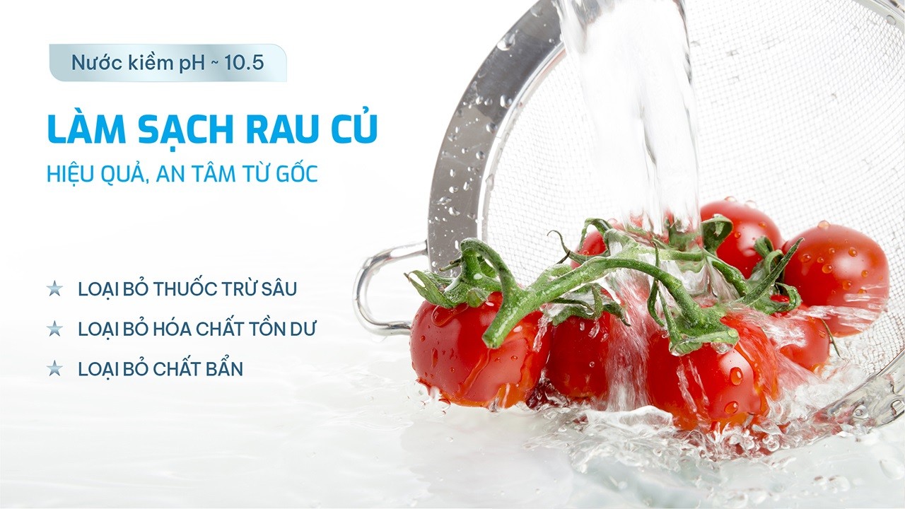 Nước rửa rau củ pH ~10.5 giải pháp an toàn cho mọi bữa ăn