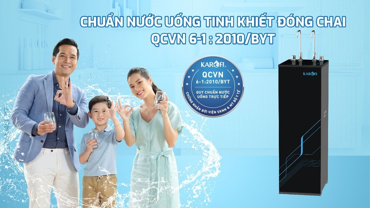 Nước sau lọc đạt chuẩn tinh khiết đóng chai QCVN 6:1-2010/BYT