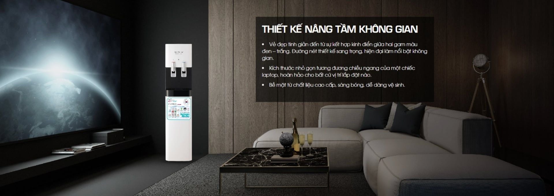 Máy lọc nước Korihome WPK-908 thiết kế tinh giản nhưng đầy khác biệt, phong cảnh Hàn Quốc