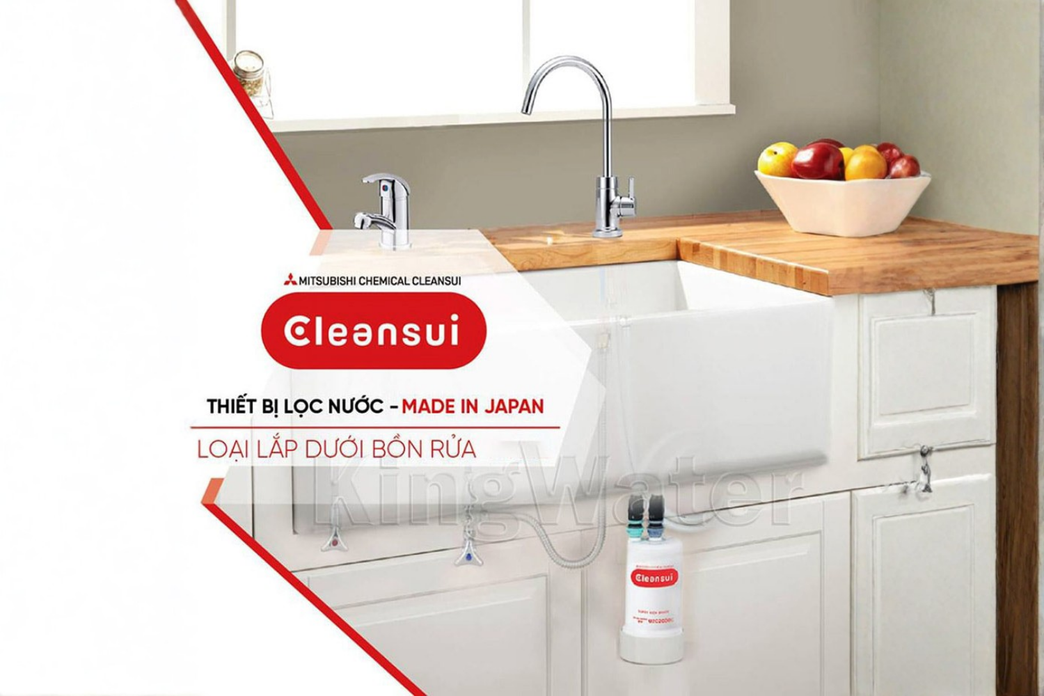 Mitshubishi Cleansui EU101 là thương hiệu máy lọc nước dưới chậu rửa số 1 tại Nhật Bản