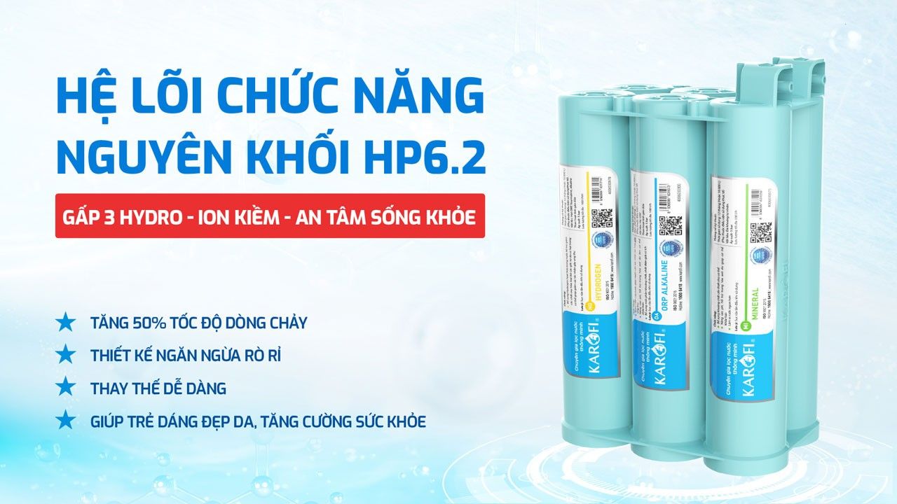 Bộ lõi chức năng Smax hiệu suất cao HP 6.2 tái tạo nước tinh khiết