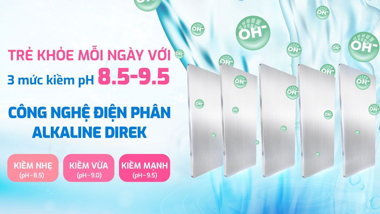 Karofi KAE - S88 với công nghệ điện phân Alkaline Direk tạo 3 mức kiềm đáp ứng đa dạng nhu cầu
